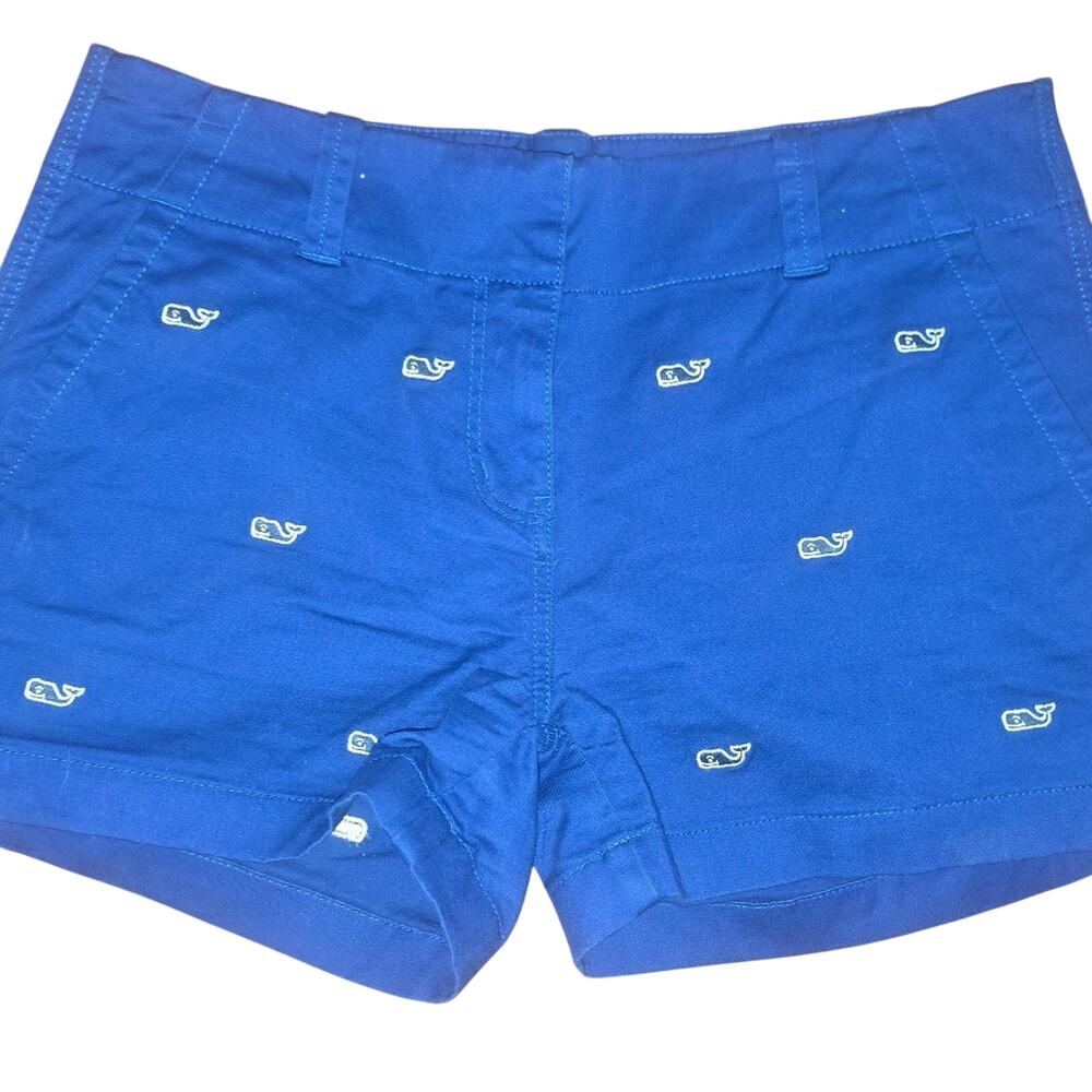 Vineyard Vines Women's Embroidered Whale EVERY DAY SHORTS Size 2 Cotton Blend
